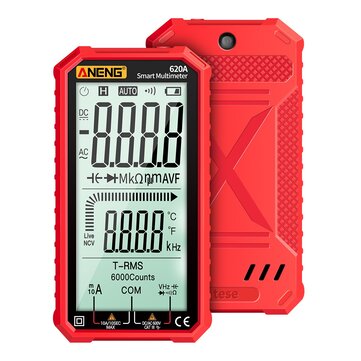 ANENG 620A 4.7-inch Large LCD Screen Automatic + Manual Intelligent True RMS Digital Multimeter Resistance Diode Capacitance Temperature Frequency Test