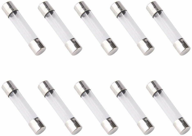 1A, 32mm AGC 125/250VAC Glass Fast Blow Fuses, Pkt of 10