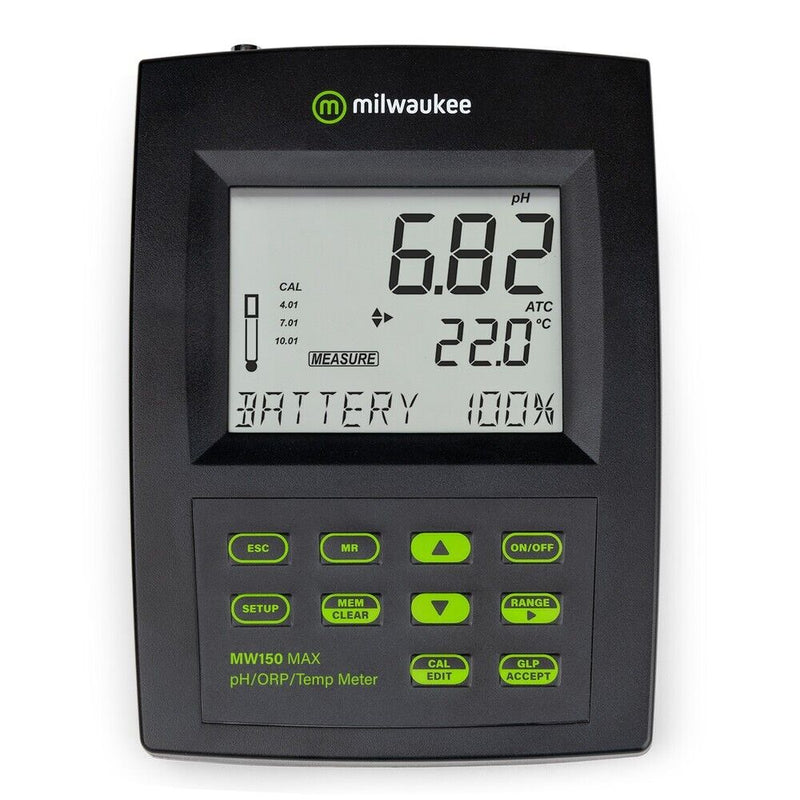 Milwaukee MW150 pH/Temperature Laboratory Bench Meter, US 110V