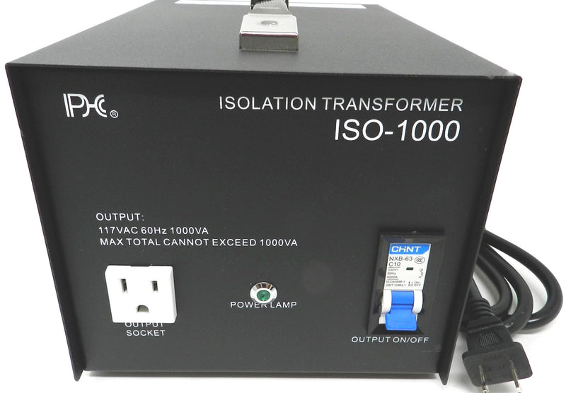 1000VA,/Watts AC Isolation Transformer with Pass-Through Grounding