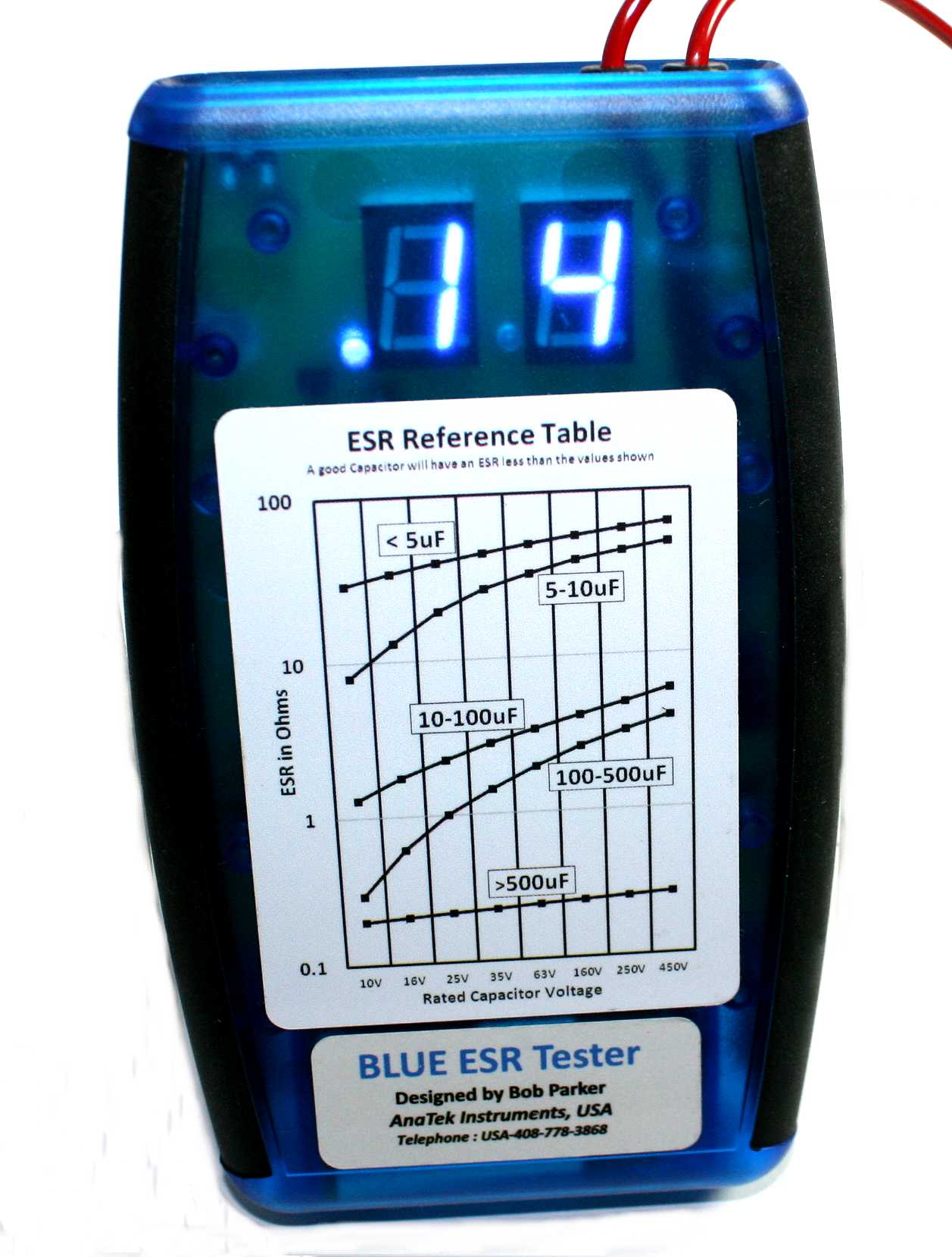 Updated Blue ESR/Low Ohms Meter, 0.01 Ohm to 99 Ohm Alltronics LLC