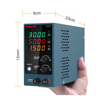 HANMATEK HM305 Direct Current Power Supply Dual USB Output 0-30V 0-5A Precision Control Compact Design High-Efficiency Charging