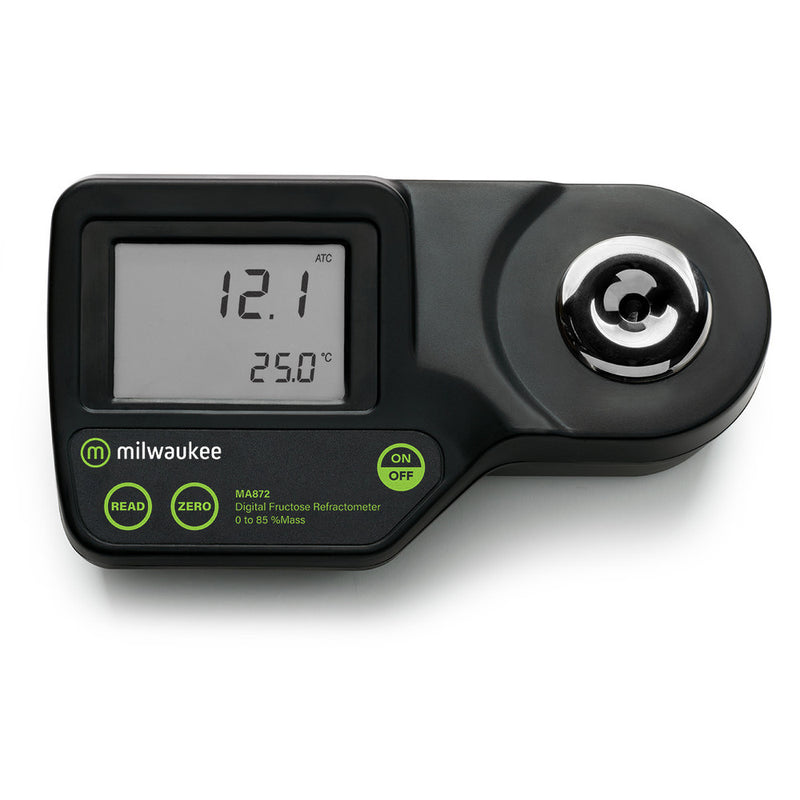 Milwaukee MA872 Digital Refractometer for Fructose for Brewers, Fruit Growers + Hardshell Case