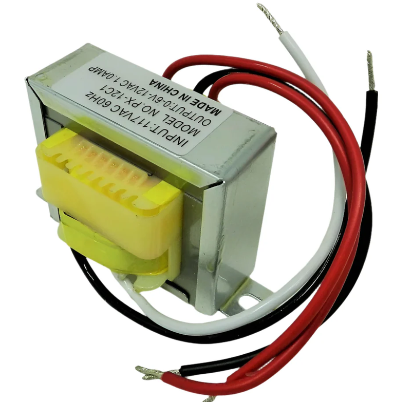 117VAC -> 12VAC/6VAC, 1A, CT Transformer, Flying Lead Terminals