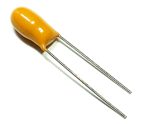 5.6uF, 20V Solid Resin Dipped Tantalum Capacitor, polarized, +/-20%