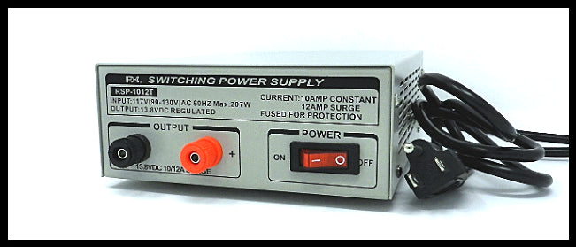 Compact 13.8VDC @ 10A DC Regulated Switching Bench Power Supply, RSP-1012T