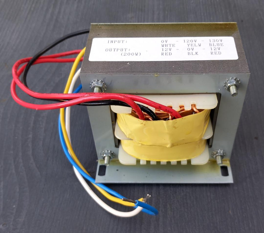 Transformer Frame Cpu 117VAC -> 12VCT (-12_0_+12), 15A, 200W, 6-leads, Open Frame Power ...