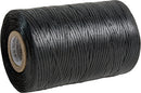 500 yds, Wax Lacing Cord Nylon, Black 0.09" for Binding Wiring Harnesses