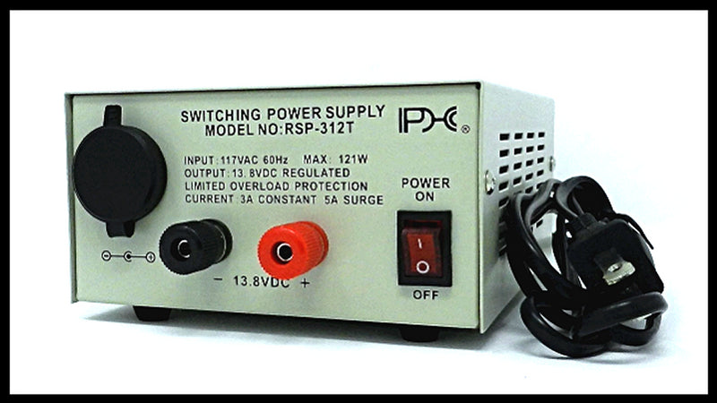 Compact 13.8VDC @ 3A DC Regulated Switching Power Supply, RSP_312T