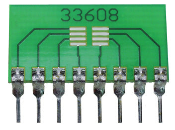 8 Pin SIP Surface Mount Adapter for SOT-23-8, SOT-28, TSOT-23-8ALPHA, etc