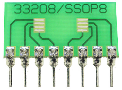 8 Pin SIP Surface Mount Adapter / Surfboard, Supports SSOP-8 TSSOP-8