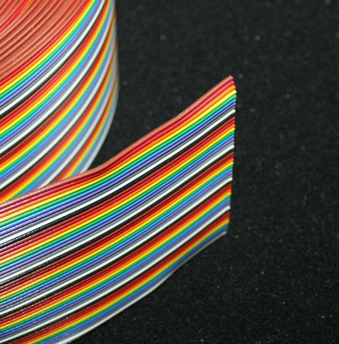 Cable Color Ribbed 50 x 26G MutliColored, Ribbon cable, 0.05