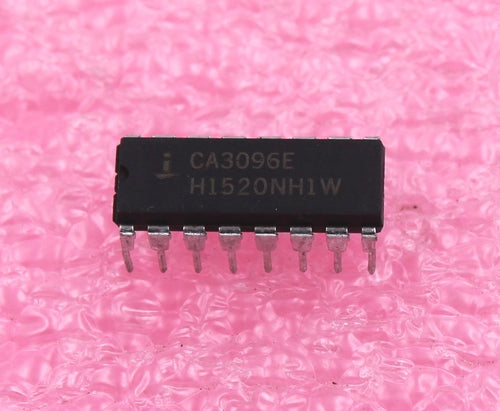 CA3096, 3x NPN/2x PNP Transistor Arrays, Vceo=30/-40V, Hfe NPN=500, PNP=250