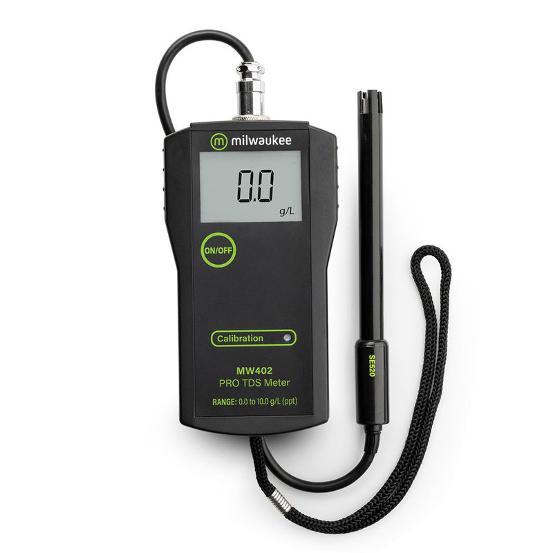 Milwaukee MW402 PRO High Range Total Dissolved Solids Meter for Aquaculture