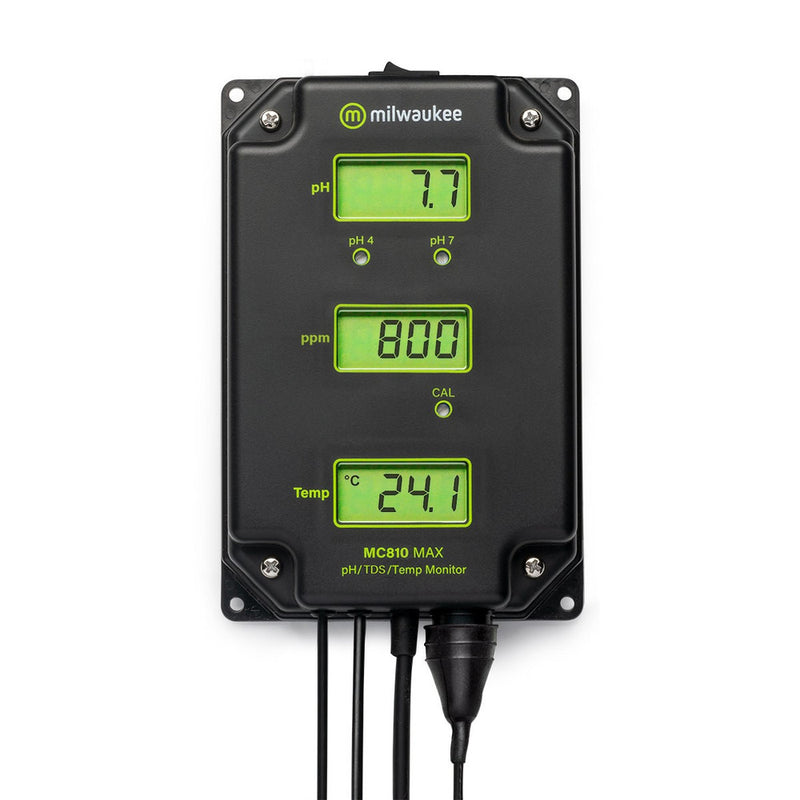Milwaukee MC810US MAX pH/TDS/Temp Monitor for USA 110V for Hydroponics