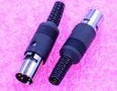 7-pin Male DIN connector, 270 Deg Pin pattern, Push-on Plastic Cover