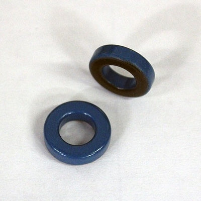 T-50-1 Iron Powder Toroidal Cores, 0.50" O.D. x 0.30" I.D. x 0.19" Hgt. U=20, Pkg of 4