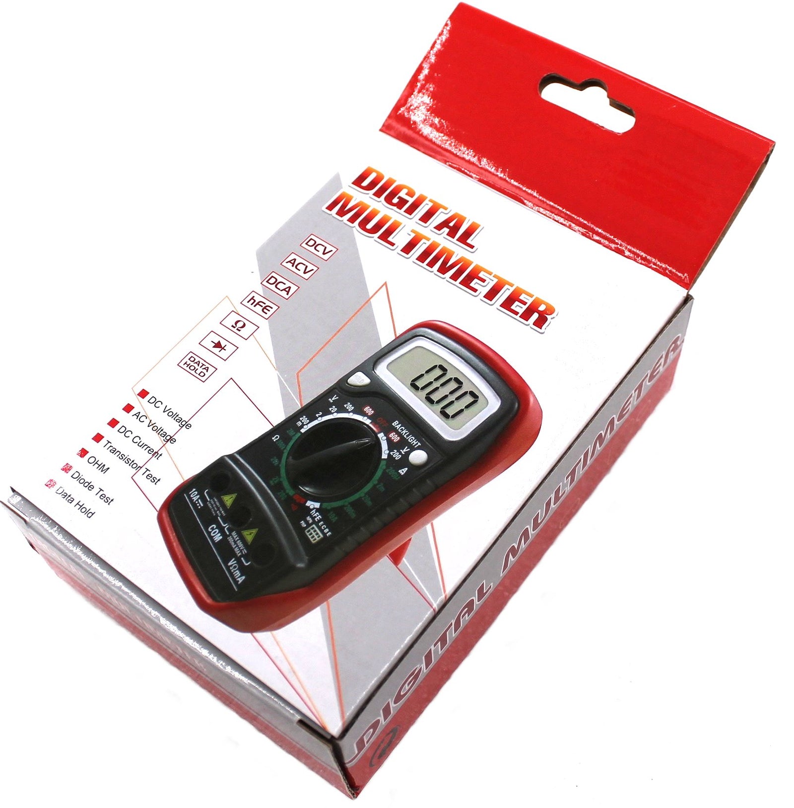 Digital Multimeter with AC/DC, Resistance, Capacitance, Transistor and ...